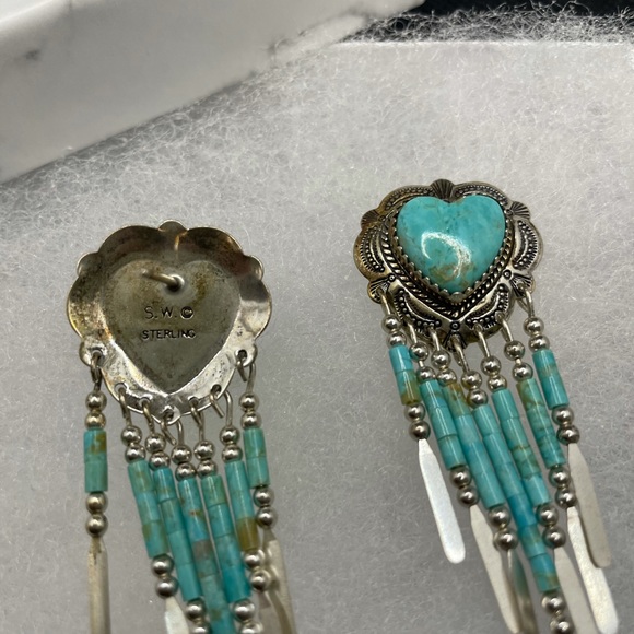❗️🔥SALE ❗️ Sterling silver and Turquoise Earrings - Picture 3 of 3